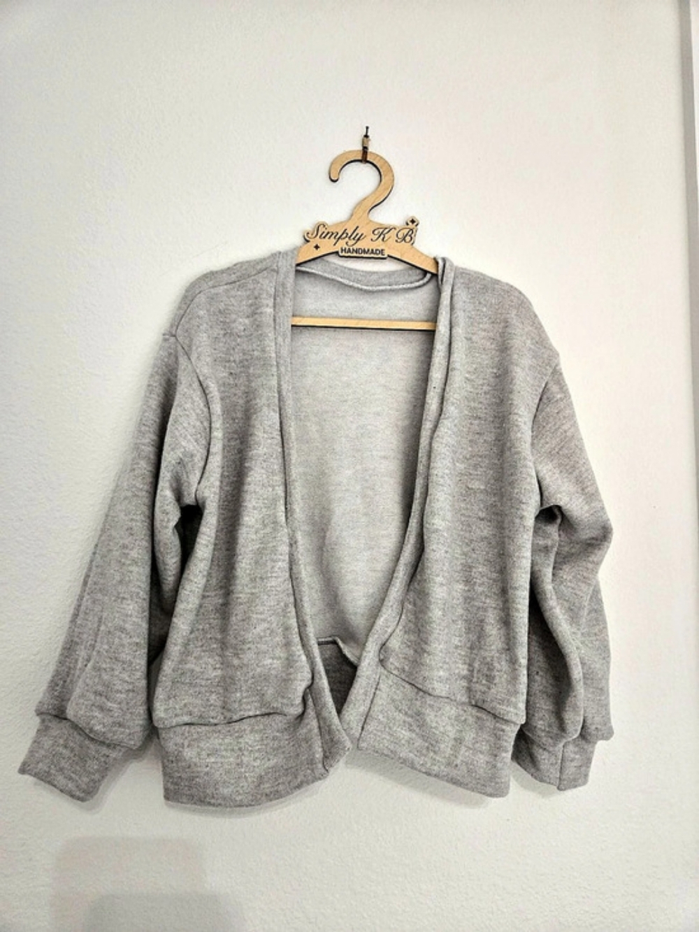 Gray Open Front Cardigan Like New